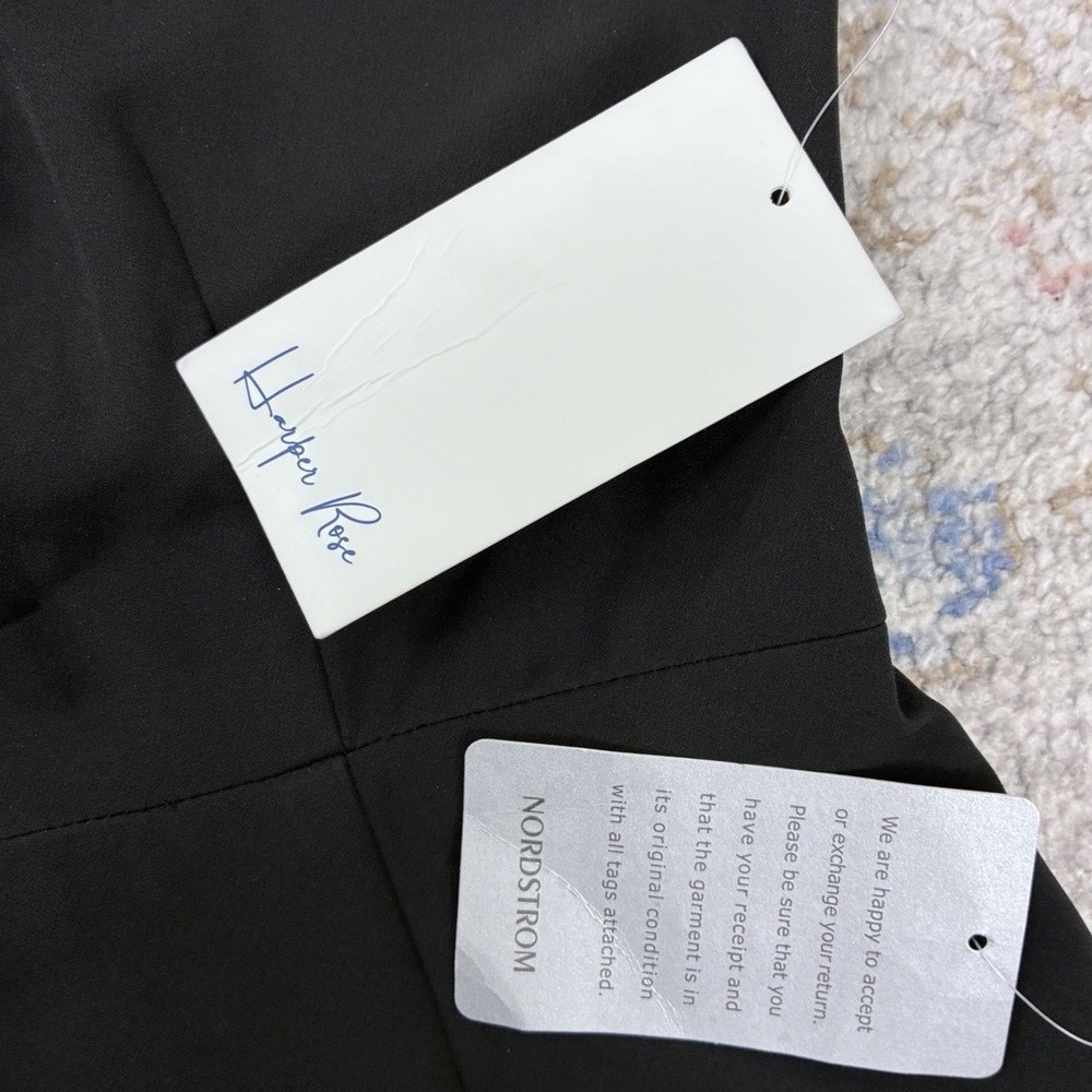Harper Rose Black Pearl Embellished Mock Neck Pencil Sheath Dress Size 4P NWT - Picture 4 of 10